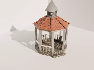 Camellia Low-poly 3D model