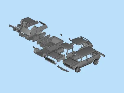 PrintablesSTL Lada Riva Nova Signet 2104 Classic Cars 3D print model