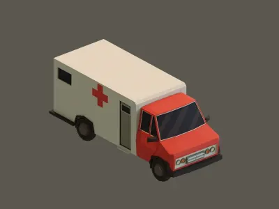 Low Poly Vehicles Low-poly 3D model buy
