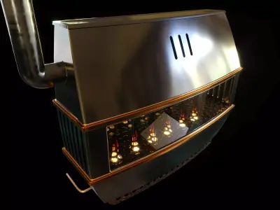 Vintage Large Petroleum Heater 3D model