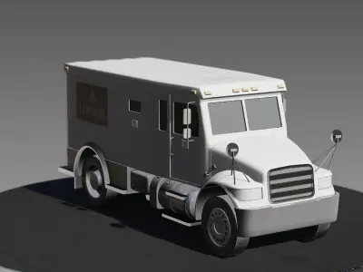 Armored Truck Low-poly 3D model