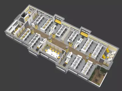 OFFICE 3D FLOORPLAN 3D model