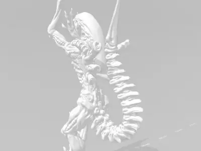 Alien figurine 3D print model 3D model