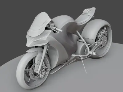 Concept sport bike Free 3D model