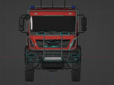 MAN TGM 13 290 Firetruck 3D model