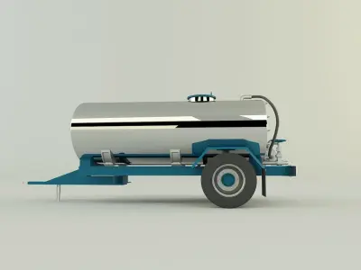 Tractor water trailer 3D model
