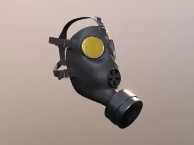 Gas Mask  game ready Low-poly 3D model