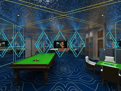 Table Tennis Club 3DMAX Files 3D model
