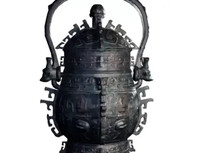 Chinese cultural relics Low-poly 3D model