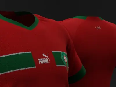 Morocco 2022 Home Jersey 3D model
