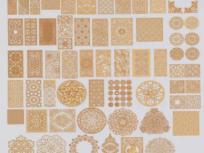  set of patterns 83 pieces 3D model