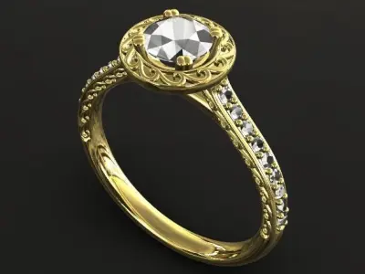 round set ring 3D print model