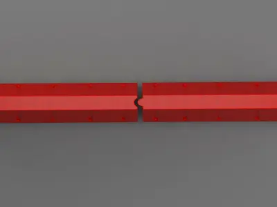 Barriers 2 lego brick 3D model