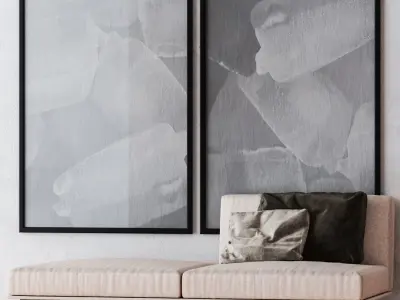 Set of large wall paintings  535 3D model