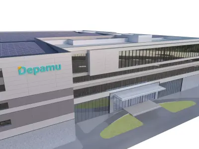 Industrial Building Factory 020 3D model