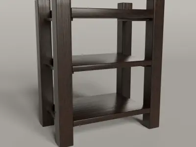 Ikea Shelf - 2 COLORS Low-poly 3D model