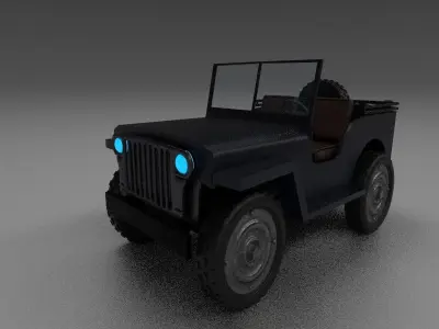 willy jeep Free low-poly 3D model