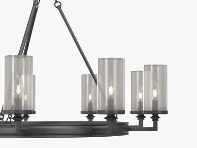 Gresham Collection Nine Light Graphite 3D model