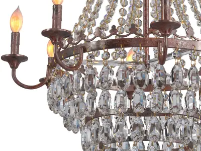TOCHIC French Empire Crystal Chandelier 3D model