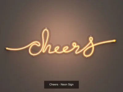 Lettering Pack 4 - Neon Signs 3D Model Collection