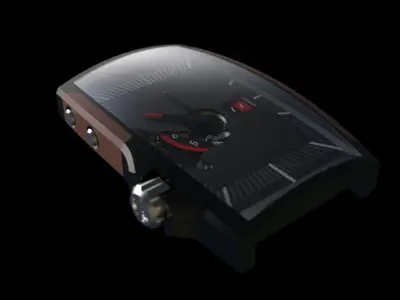 watch with wood inlays Free 3D model