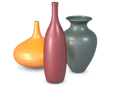 Three Vases 3D model
