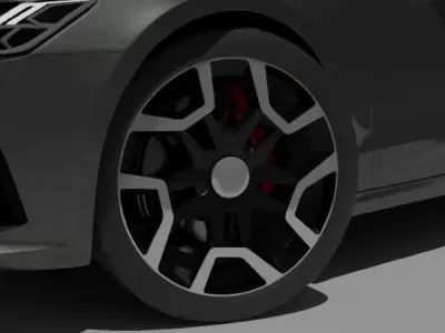 sport car wheel  Low-poly 3D model