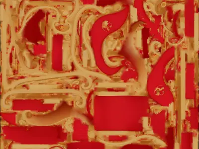 Ornate Santa Sleigh 3D Model Classic Christmas Vehicle Low-poly 3D model