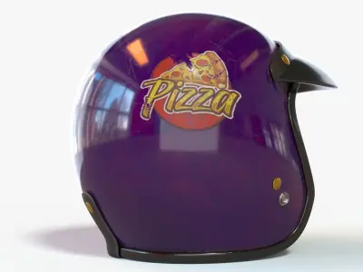 Motorcycle Helmet Low-poly 3D model shop