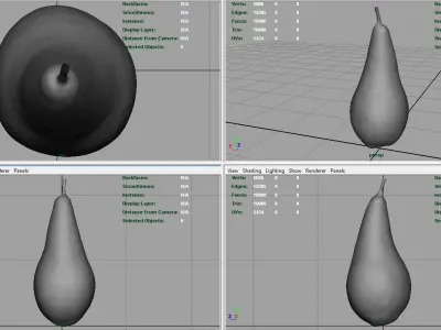 Realistic Pear Low-poly 3D model