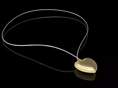 Heart design necklace 3D print model