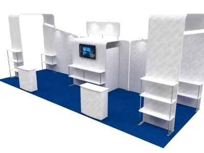 Exhibition booth 10x30ft 3DM010 3D model