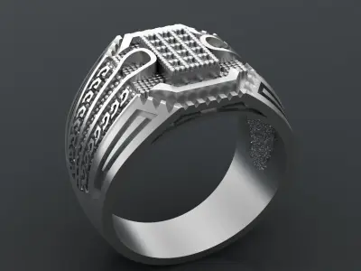 men  ring 023 3D print model