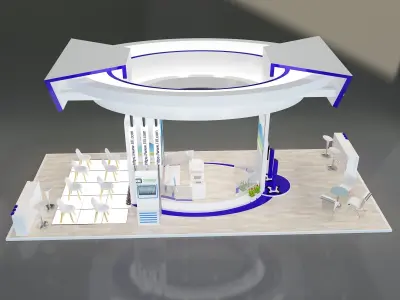 Booth Exhibition Stand a194 3D model