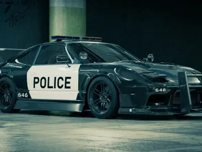 Nissan 180SX Police Car 3D model