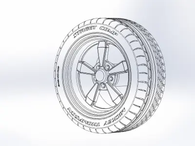 Custom wheels Am Racing VF542 Eliminator 18inch for scale model 3D print model