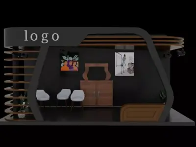 3D booth Free 3D model