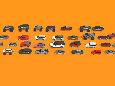 Different Cars Pack 3D model