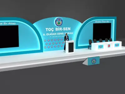 Launch Stage Decor 092 3D model