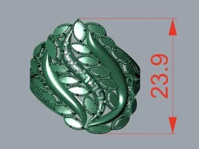 rings 3D print model 12