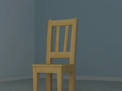 Wooden Chair  3D model
