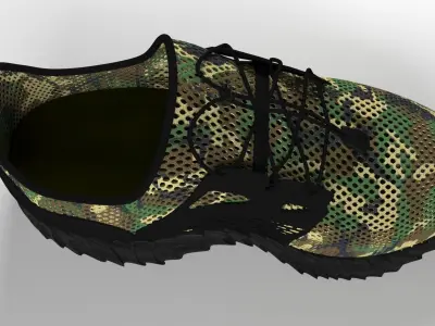 Breathable Material Sport Shoes  3D model