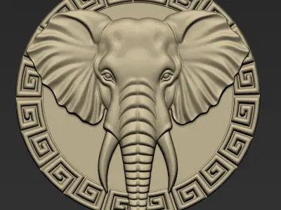 Elephant Head A66 3D print model