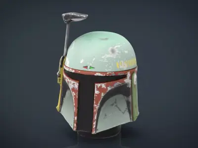 Boba Fett Bust Low-poly 3D model