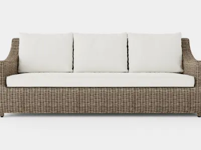 Layton sofa vintage 3-seat Low-poly 3D model