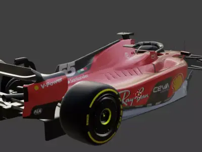Ferrari F1 75  Realistic Formula 1 3D Model  2022 Season Low-poly 3D model