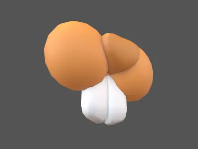 Rabbit Nose v1 003 Low-poly 3D model