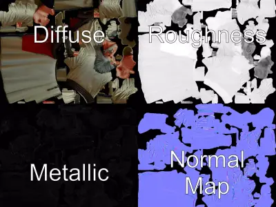 Sage Garb Elderly model pack Low-poly 3D model