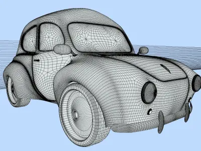 Cartoon Car Pixar Style 3D model