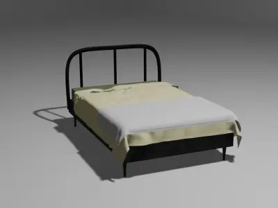3D Bed for decoration Free 3D model